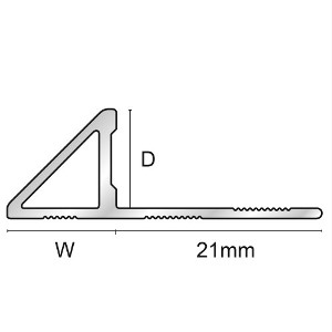 Profil colt exterior triungiular, 10x11 mm, 2,5 m, argintiu lucios