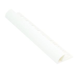 Coltar faianta, colt exterior, 8 mm, PVC, 2.5 m, alb