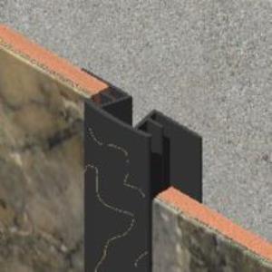 Profil dilatatie decorativ, 25 mm, adancime 6-8 mm, 2 m, PVC, auriu marmorat