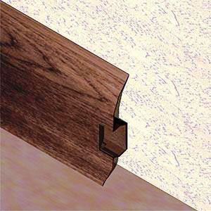 Plinta parchet 60 mmx2,5 m, PVC, stejar olive