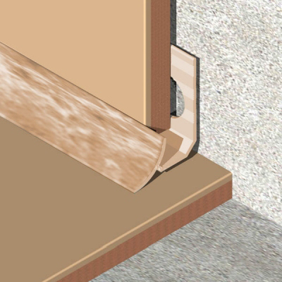Coltar faianta, colt interior, 9 mm, PVC, 2.5 m, roz marmorat