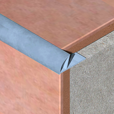 Coltar faianta, colt exterior, 10 mm, PVC, 2.5 m, albastru ceata