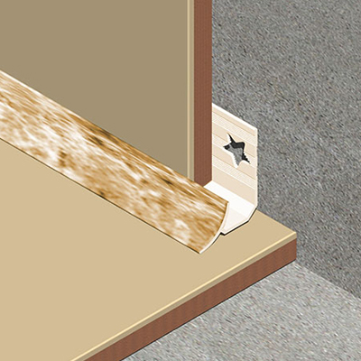 Coltar faianta, colt interior, 9 mm, PVC, 2.5 m, maro marmorat