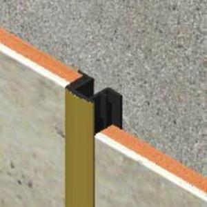 Profil dilatatie decorativ, 10 mm, adancime 6-8 mm, 2 m, PVC, auriu lucios