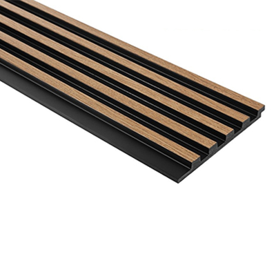 Panou decorativ cu riflaje inguste din duropolimer stejar clasic, 2700 x 120 x 12 mm