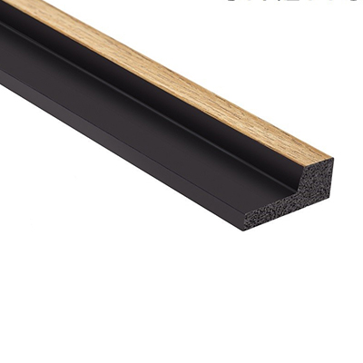 Profil inchidere dreapta panou decorativ cu riflaje inguste din duropolimer, 23x12x2700 mm, stejar natur