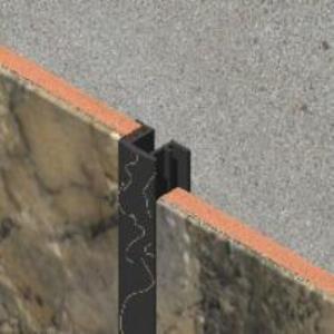 Profil dilatatie decorativ, 10 mm, adancime 6-8 mm, 2 m, PVC, auriu marmorat