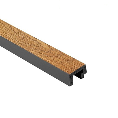 Profil inchidere stanga panou decorativ cu riflaje late din duropolimer, 31x20x2700 mm, stejar natur
