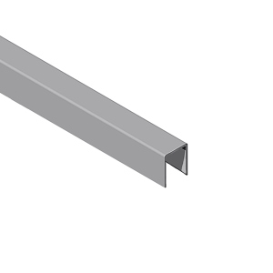Profil U aluminiu,  12,5x2x1 mm, 2 m, aluminiu, argintiu satinat