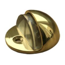 Opritor cu montare pe pardoseala, auriu satinat cu insertie transparenta