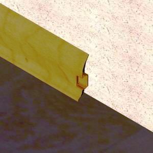 Plinta parchet 60 mmx2,5 m, PVC, stejar auriu