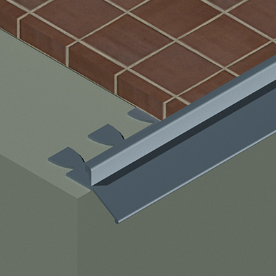 Profil picurator flexibil pentru terasa, din aluminiu eloxat, A=10mm, L=2,5m