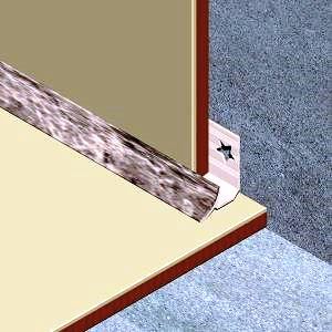 Coltar faianta, colt interior, 9 mm, PVC, 2.7 m, bej marmorat