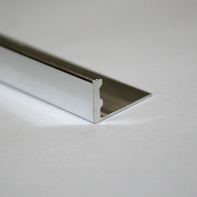 Bagheta dreapta muchii exterioare, 10 mm, aluminiu, argintiu lucios