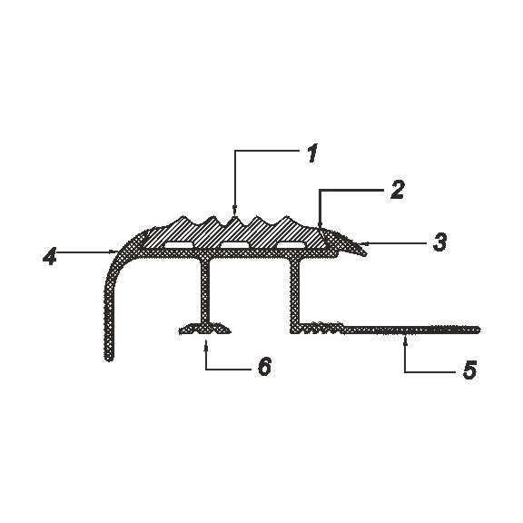 Profil treapta cu canal insertie, 10x39 mm, 2,7 m, auriu satinat