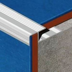 Profil treapta antiderapant, 11x23 mm, 2,7 m, argintiu satinat