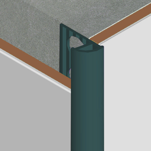 Coltar faianta, colt exterior, 8 mm, PVC, 2.5 m, verde