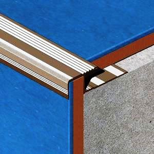 Profil treapta antiderapant, 11x23 mm, 2,7 m, bronz satinat