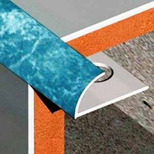 Coltar faianta economic, colt exterior, 10 mm, PVC, 2.7 m, albstru rega marmorat