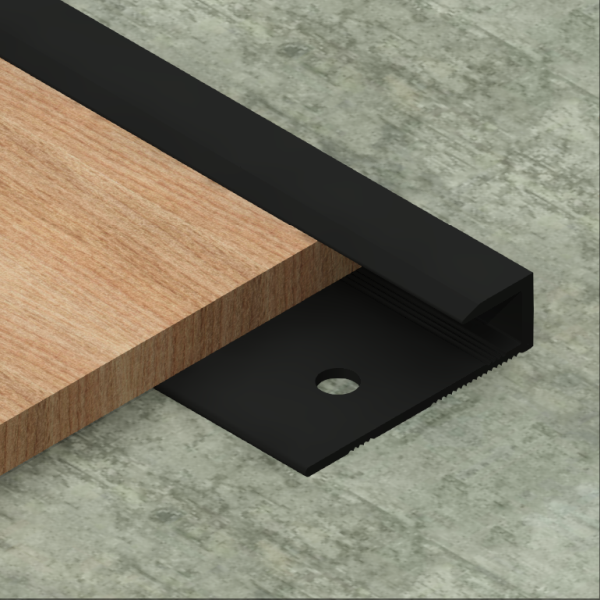 Bagheta capat perforata pentru SPC, din aluminiu vopsit electrostatic, A=5 mm, 2.7 m