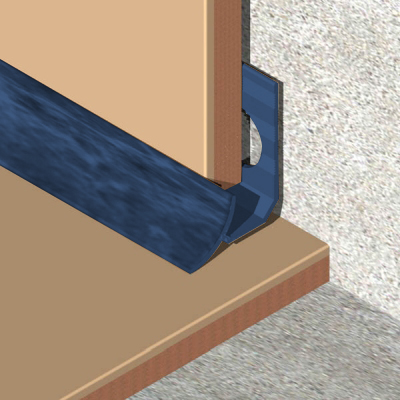 Coltar faianta, colt interior, 9 mm, PVC, 2.5 m, albastru marmorat