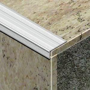 Profil treapta cu rizuri, 10x25 mm, 2,5 m, argintiu