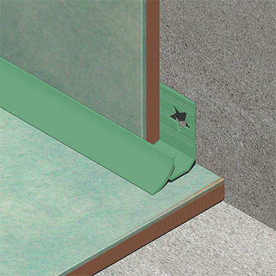 Coltar faianta, colt interior, 9 mm, PVC, 2.5 m, verde jad