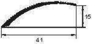 Prag trecere, diferenta nivel 15 mm, 41 mmx2,7 m, alama antichizata