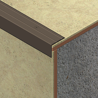 Profil treapta perforat, 20x25 mm, 0,9 m, bronz satinat