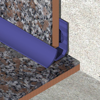 Coltar faianta, colt interior, 9 mm, PVC, 2.5 m, abastru lucios