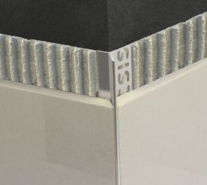 Profil colt exterior vizibil 1 mm, 2,5 m, argintiu lucios