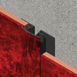 Profil dilatatie decorativ, 25 mm, adancime 6-8 mm, 2 m, PVC, rosu marmorat