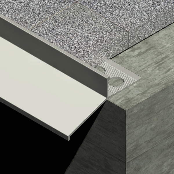 Profil picurator pentru terasa XL din aluminiu eloxat, 23x44mm, A=10mm, L=2,5m