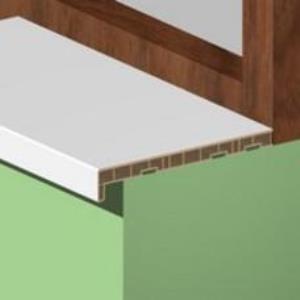 Glaf interior, 250 mm, 6 m, PVC, alb