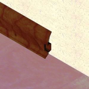 Plinta parchet 60 mmx2,5 m, PVC, stejar maroniu