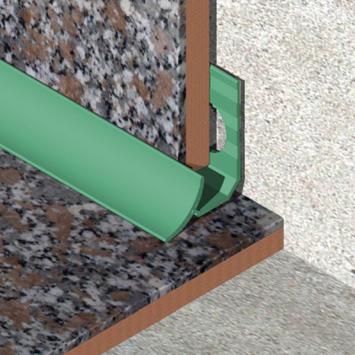 Coltar faianta, colt interior, 9 mm, PVC, 2.5 m, verde marin