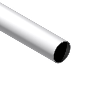 Teava rotunda goala, 16 mm, 1 m, argintiu satinat