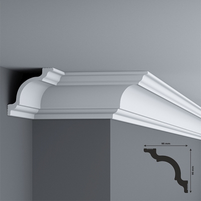 Cornisa tavan din polistiren, 95x95 mm, lungime 2m