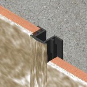 Profil dilatatie decorativ 10 mm, adancime 6-8 mm, 2 m, PVC,  bej granit
