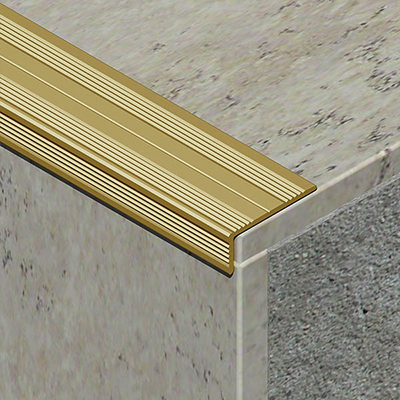 Profil treapta antiderapant, 25x10 mm, 1,8 m, auriu satinat