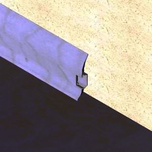 Plinta parchet 60 mmx2,5 m, PVC, artar alb