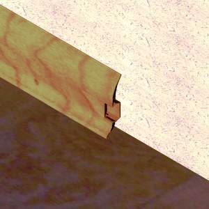 Plinta parchet 60 mmx2,5 m, PVC, stejar vechi