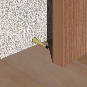 Opritor cu arc, din otel, cu montare pe usa/perete, auriu lucios cu insertie neagra