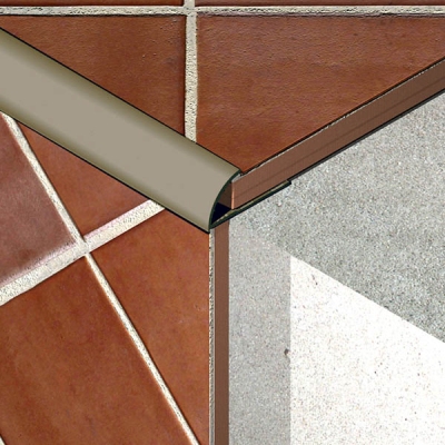 Coltar faianta, colt exterior, 12 mm, aluminiu, bronz satinat