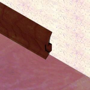 Plinta parchet 60 mmx2,5 m, PVC, cires maroniu