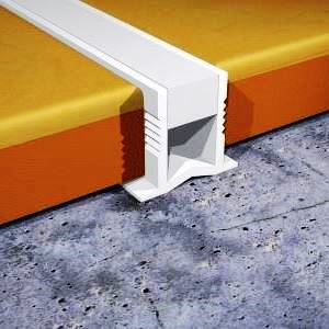 Profil dilatatie 8x10 mm, 2,5 m, PVC, alb