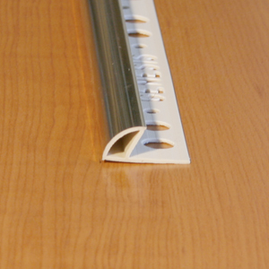 Coltar faianta, colt exterior, 10 mm, PVC, 2.5 m, argintiu lucios