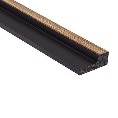 Profil inchidere dreapta panou decorativ cu riflaje inguste din duropolimer, 23x12x2700 mm, stejar clasic