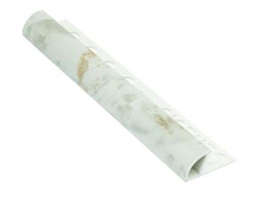 Coltar faianta, colt exterior, 6 mm, PVC, 2.5 m, gri marmorat