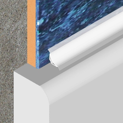 Etansator  cada,  PVC coextrudat 27x20 mm, 2,5m, alb